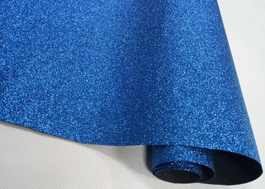 Cina Kain Glitter Sparkle Halus Biru Nonwoven, Glitter Fabric Mengkilap Nyata Untuk Pelari Meja pemasok