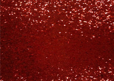 Cina Bahan Gemerlap Ramah Lingkungan Red Chunky Lebar 138cm 50m Rolls pemasok