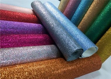 Cina Dekorasi 50meters Satu Roll PU Glitter Fabric Bahan Kulit Sintetis Dengan 54 &amp;quot;Lebar pemasok