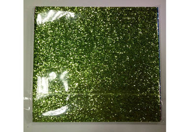 Cina Light Green Frosted Chunky Glitter Fabric 0.55mm Tebal Untuk Sepatu Dan Wallpaper pemasok