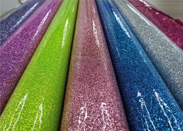 Cina Colorful Dekorasi Pesta Glitter Pvc Fabric 0.35mm Tebal Untuk Tas Jahit pemasok