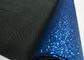 Kain Glitter Sparkle Halus Biru Nonwoven, Glitter Fabric Mengkilap Nyata Untuk Pelari Meja pemasok