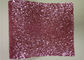 Pink Chunky Glitter Wall Fabric, Kain Non-Woven Indah Glitter pemasok