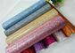 Sepatu Tas Wallpaper Glitter Fabric Roll Rajutan Backing Technics 0.6mm Tebal pemasok