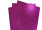Shiny Fushcia Self Adhesive Glitter Paper 1/128 Glitter Pasir Untuk Memotong Plotter pemasok