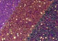 Menarik Gaya 3D Glitter Fabric Multi Warna Pu Glitter Kulit Rainbow Chunky Glitter Fabric pemasok