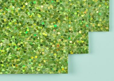 Cina 12 * 12 Inch Ukuran Cahaya Hijau Glitter Kertas DIY Glitter Paper Dengan Anyaman Dukungan pabrik