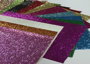 Cina Eco Friendly Craft A4 Ukuran Pu Glitter Fabric Sheet Metallic Glitter Fabric pabrik