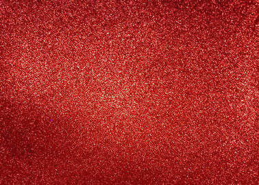 Cina Magenta Red Glitter Fabric Untuk Dresses, Cold Resistance Shiny Glitter Fabric pabrik