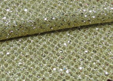 Cina Foil Plain Polyester Glitter Mesh Kain Peregangan Untuk Membuat Sepatu Tas Kertas Dinding Distributor
